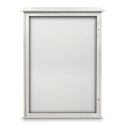 United Visual Products Indoor Enclosed Combo Board, 72"x36", White Frame/Green & Rubber UVCB7236W-GREEN-RUBBER